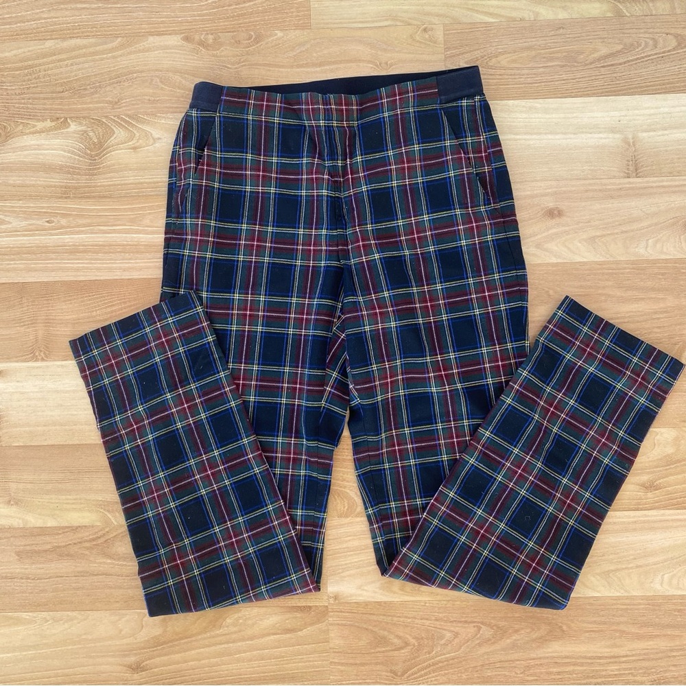 Uniqlo elastic waist plaid pants